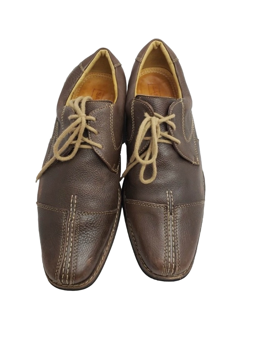 SANDRO leather Dress Shoes 9.5D Comfort Soft & Gel, Brown work office fall